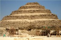 Sakkara-Pyramide bei Kairo, auch als Stufenpyramide Farb